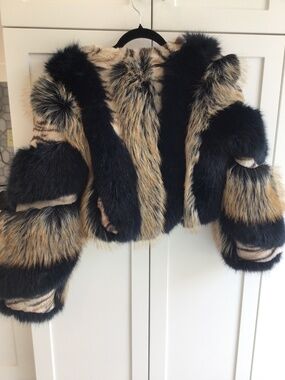 ❣️ADRIENNE LANDAU SMALL Faux Multi Fur NWT